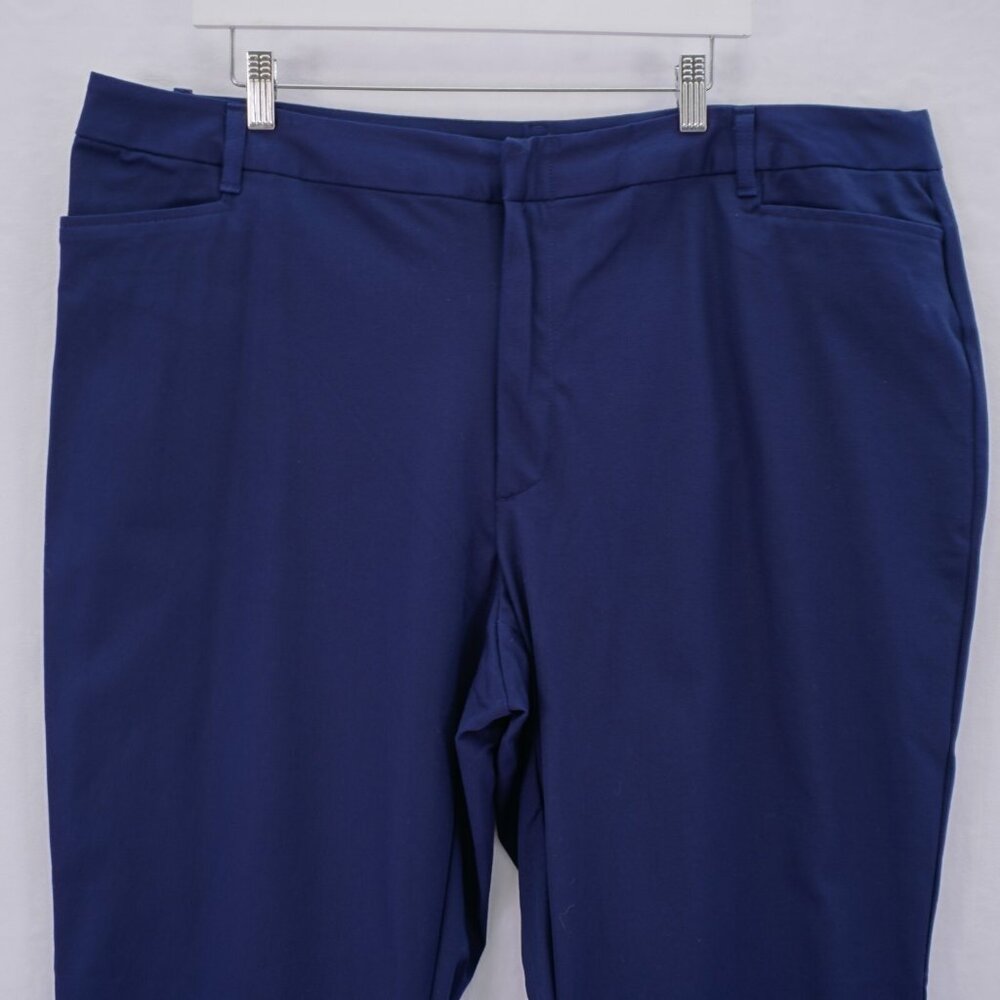 St. John's Bay Blue High Rise Dress Pants -24W- 43 / 31.5 Cotton Spandex - Picture 2 of 8